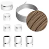 Image de Système Filé Linear Kit - avec câble de 5 m pour chaîne et 7 composants en bois peint blanc pour intérieur - CM27