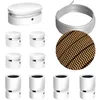 Image de Système Filé Symmetric Kit - avec câble de 5 m pour chaîne et 9 composants en bois peint blanc pour intérieur - CZ22