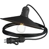 Image de Snake Eiva avec Abat-Jour Swing, Lampe d'extérieur portative, 5 m de câble Textile, Douille étanche IP65 et fiche - avec Ampoule, Noir