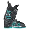 Image de SCARPA Chaussures de ski alpin 4-Quattro SL 100 Flex Freeride Touring avec GripWalk pour femme - Pour ski de randonnée et ski alpin - Noir/Lagoon - 24