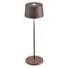 Image de Zafferano, Lampe Olivia Pro, Lampe de Table Portable et Rechargeable avec Contrôle Tactile, Convient pour Salon et Extérieur, Dimmer 2200-3000 K, Hauteur 35 cm, Couleur Corten