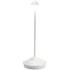 Image de Zafferano, Pina, Lampe de Table Rechargeable et Sans Fil avec Contrôle Tactile, Utilisable également comme Lampe d'Extérieur, Dimmer 2200-3000 K, Hauteur 29 cm, Couleur Blanc Mat