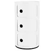 Image de Kartell Meuble conteneur, technopolymère thermoplastique recyclé, blanc opaque, H 58,5 cm, 3 éléments Recycled
