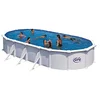 Image de Gre KITPROV738 - Piscine Ovale Blanche 6 Renforts Latéraux Dimensions : 730 x 375 h 132