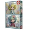 Image de Educa 2 Puzzles - Filles Fleuries 20499