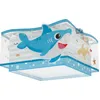 Image de Dalber Plafonnier enfant Little Shark Requin animaux, Lustre Chambre Enfant, Lampe de Plafond enfant
