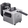 Image de Jata FR115 Friteuse à huile de 1,5 l, 1000 W, anti-mélange, saveurs, nettoyage facile, acier inoxydable, température réglable, enrouleur de câble