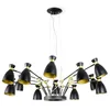 Image de Faro Barcelona 20051 - Rétro 12L Pendentif noir et or satiné