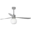 Image de FARO Amelia Ventilateur de plafond gris à grande boule à DEL 20W 2700K, 6 vitesses