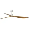 Image de Faro Outwood Grand ventilateur de plafond à 3 pales Blanc mat chêne IP44