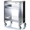 Image de DON HIERRO - Barbecue à charbon de bois avec roues, structure et grille en acier inoxydable, 59 x 40,50 x 82 cm. CLOVER
