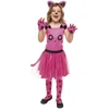 Image de Rubies Chaton rose pour filles, haut avec jupe tutu, collants, gants et bandeau, pour carnaval, Noël, anniversaire, fête et Halloween