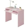 Image de Table d'ordinateur avec plateau amovible, table de bureau pour jeunes, modèle I-Joy, couleur rose nuage, dimensions 90 cm (largeur) x 54 cm (profondeur) x 79 cm (haut)
