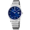 Image de Festina Montre pour homme F20018/2 fabriquée en Suisse, boîtier en acier inoxydable argenté, bracelet en acier inoxydable, Argenté/bleu., Bracelet