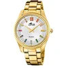 Image de Lotus 18902/1 Montre à quartz analogique pour femme avec bracelet en acier inoxydable, Doré, blanc, multicolore, Bracelet
