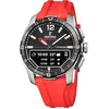 Image de Festina Montre pour Homme F23000/C Connected D Boîtier en Titane Gris Bracelet en Caoutchouc Rouge