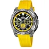 Image de Montre FESTINA pour Homme F20725/1 Chrono Bike Boîtier en Acier Inoxydable Gris Bracelet en Caoutchouc Jaune
