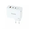Image de TOOQ TQWC-GANQC2PD100W Chargeur mural GAN 2xUSB-C/PD + USB-A/QC 100W Blanc