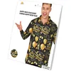 Image de FIESTAS GUIRCA Chemise Happy New Year (52-54/L) - Vêtements de fête de fin d'année et de Noël - Idéal pour homme adulte pour fêtes et événements - Noir et or