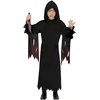 Image de FIESTAS GUIRCA Déguisement d'assassin de couteau   Tunique noire avec capuche pour enfant 5-6 ans