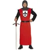 Image de FIESTAS GUIRCA Déguisement de chevalier médiéval - Tenue rouge de guerrier médiéval pour homme adulte Taille M 48-50