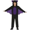Image de FIESTAS GUIRCA Déguisement de chauve-souris pour enfant (10-12 ans) - Combinaison à capuche et ailes - Déguisement d'animaux pour Halloween et fêtes - Noir et violet