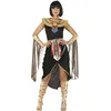 Image de FIESTAS GUIRCA Magnifique déguisement de Cléopâtre pour femme - Robe de déesse égyptienne noire et dorée - Déguisement sexy de reine égyptienne pour femme Taille S 36-38