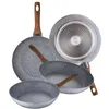 Image de Ensemble de 4 casseroles Ø20 Ø24 Ø26 Ø28 Daimiel aluminium forgé induction