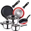 Image de San Ignacio PK3376 Lot de 5 ustensiles de cuisine + 3 poêles 16/20/24 cm