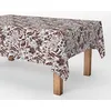 Image de Exma Nappe anti-taches en tissu résiné par mètre - Floral marron blanc 45027-1