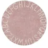 Image de Lorena Canals - Tapis Lavable Rond ABC Natural Vintage Nude - Rose pâle, Naturel - 97% Coton, 3% Autres Fibres. Base : Coton recyclé - Ø150 cm