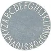 Image de Lorena Canals ABC Tapis Lavable Rond en Coton 150 x 150 x 30 cm Bleu