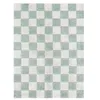 Image de Lorena Canals Tapis à carreaux vert sauge et beige 120 x 160 cm