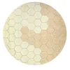 Image de Lorena Canals - Tapis Rond Chambre Enfant Coton Lavable en Machine Honeycomb - Enfant - Ivoire - Entretien Facile - Dimensions: 140 x CM