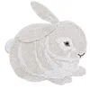 Image de Lorena Canals Tapis lavable lapin pour chambre à coucher, fabriqué à la main, 130 x 135 cm