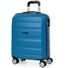 Image de ITACA - Valise cabine 55x40x20 rigide légère à roulette 4 roues pivotantes avec cadenas à combinaison Bagage cabine idéal pour voyager en avion petite valise compacte compatible avec Ryanair, Blauw