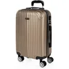 Image de ITACA - Valise Cabine 55x40x20 Rigide Légère à Roulette 4 Roues Pivotantes avec Cadenas à Combinaison Bagage Cabine Idéal pour Voyager en Avion Petite Valise Compacte Compatible avec Ryan, Champagne