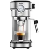 Image de Cecotec Cafelizzia 790 Steel Pro Machine à expresso et cappuccino 1350 W, manomètre, système Thermoblock, 20 bars, mode automatique pour 1-2 cafés, vaporisateur orientable, 1,2 l, couleur acier