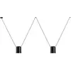 Image de Leds C4 Attic Pendentif décoratif suspendu au plafond noir mat 2 x E27 / 75 cm x 200 cm