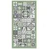Image de Panorama Tapis du sol Vinyle Style Carreaux Ciments Vert 300x200 cm - Tapis de Cuisine en PVC Linoléum Vinyle - Antidérapant Lavable Ignifuge - Tapis pour Cuisine Bureau Salon - Protection du sol