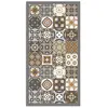 Image de Panorama Tapis du sol Vinyle Carreaux Ciments Orange 200x250 cm - Tapis de Cuisine en PVC Linoléum Vinyle - Antidérapant Lavable Ignifuge - Tapis pour Cuisine Bureau Salon - Protection du sol