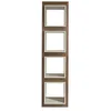 Image de Ángel Cerdá - Bibliothèque cube en bois de noyer et MDF laqué - Bibliothèque moderne - Bibliothèque de salon - Durable et fonctionnel - 50 x 41 x 200 cm