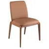 Image de Ángel Cerdá - Chaise en simili cuir marron - Chaise de salle à manger avec pieds en bois de noyer - Moderne, durable et fonctionnel - Style et élégance - 52 x 60 x 83 cm