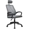 Image de Mars Gaming MGC-ERGOB Chaise de gaming ergonomique, assise et dossier en maille respirante, appuie-tête réglable, hauteur réglable entre 110,5 et 120,5 cm, système d'équilibrage de 3° à 18°, gris
