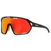 Image de Eassun Paradiso Lunettes Unisexe Adulte, Couleur monture - Noir mat, couleur lentille - rouge Revo, L