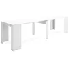 Image de Skraut Home | Table console extensible | Console meuble | 300 | Pour 14 personnes | Table à Manger | Style moderne | Blanc