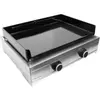 Image de Plancha gaz FORGE ADOUR Modern 60 Inox 2 brûleurs à poser, 60x42 cm