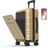 Image de NUMADA - Chariot à bagages à main (56 x 37 x 23,5 cm) UpFly T21 avec poche pour ordinateur portable 15", fermeture TSA et chargement USB. Bagage à main rigide avec 4 roues à 360° et compartiments