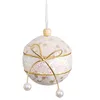 Image de BigBuy Christmas Boules de Noël Blanc Or Polyfoam Tissu Cravate 6 x 6 x 6 cm (6 unités)