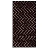 Image de Panorama Tapis du sol Mosaïque de Briques Noires 200x200 cm - Tapis de Cuisine en PVC Linoléum Vinyle- Antidérapant Lavable Ignifuge - Tapis pour Cuisine Bureau Salon - Protection du sol